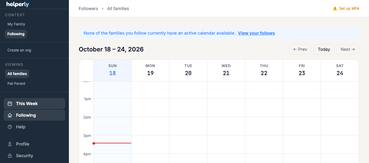Context switcher in the sidebar
